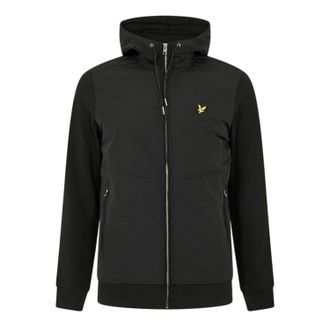 Lyle & Scott Heren Hybride Hooded Jacket (Jet Black)