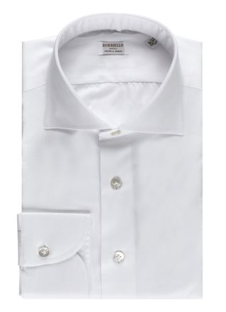 Borriello White Classic Collar Cotton Shirt