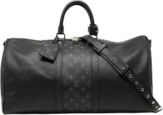 Louis Vuitton Pre-owned Taigarama Keepall Bandouliere 50 2way Boston bag - unisex - Vintage Weekendtas - Zwart - ONE Size - Leer - Vintage
