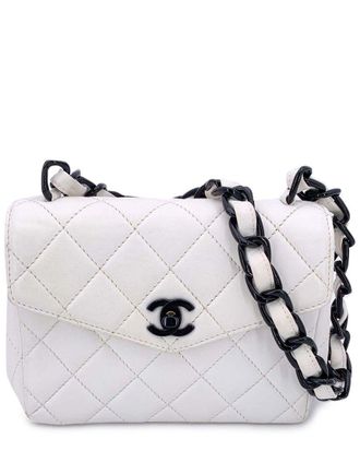 Chanel White Leather Timeless/Classique Shoulder Bag (Authentic Pre-Loved)
