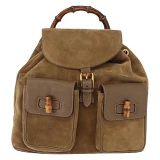 Gucci Pre-owned Backpacks, female, Brown, Size: ONE SIZE Pre-owned Vintage Backpack