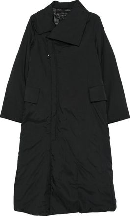 Yohji Yamamoto Impermeabile con colletto asimmetrico - Nero