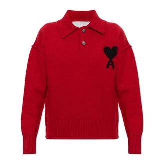 Ami Dames, Truien, Rood, Maat: XS Wol