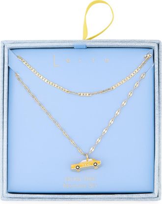 Leith Two Row Taxi Layered Necklace in Yellow- Gold at Nordstrom Rack