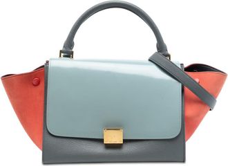 Celine Pre-owned Celine Small Tricolor Leather Trapeze Satchel U-MP-0197