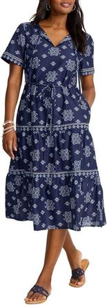 Tommy Bahama Coastal Tiles Print Dress in Coastline at Nordstrom, Size X-Small