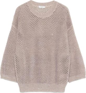 PESERICO Dove-Colored Crew-Neck Sweater