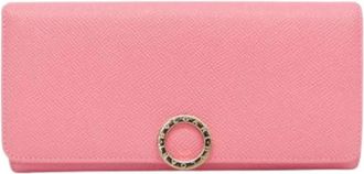 Bulgari Pre-owned Vintage Lange Portemonnee (Bi-fold) - Dames - Vintage Accessoires - Roze - ONE Size - Leer - Vintage