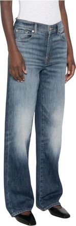 7 For All Mankind Stovepipe Straight - Jeans - Mujer - Azul - W29