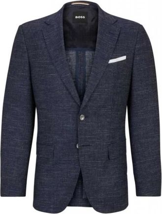 HUGO BOSS H-Hutson-233 Blazer - Heren - Blazers - Blauw - M - Katoen - Jassen