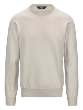 K-Way Sebastien ribbed cotton sweater - Neutrals