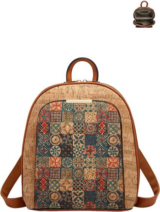Generic Cork Backpack for Women Bohemian Style Vintage Crossbody Handbag Hobo Satchel Purse for Travel, C-4