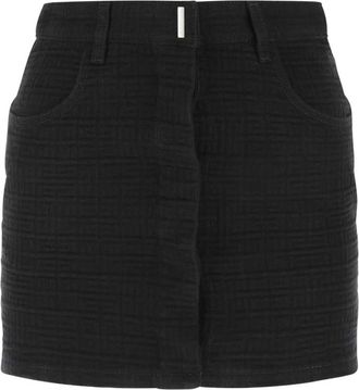 Givenchy Black denim mini skirt