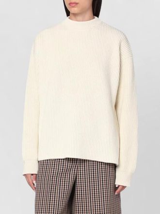 Jil Sander wool ribbed oversized crewneck sweater