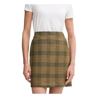 Barbour Bamburgh Mini Rok - Dames - Rokken - Groen - Maat: XL Wol