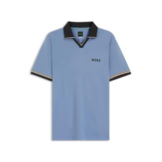 BOSS Active slim-fit polo shirt with signature-stripe details
