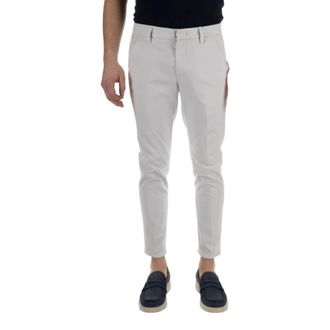 Dondup Gaubert Cropped Trousers - male - Dondup - Slim-fit Trousers - Gray - W34 - Trousers