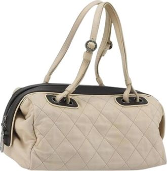 Chanel Pre-owned Handbags, female, Beige, Size: ONE SIZE Pre-owned Boston Bag