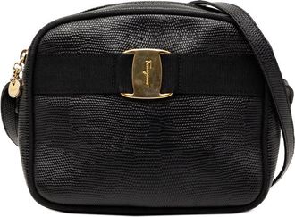 Ferragamo Pre-owned Ferragamo Lizard Embossed Leather Vara Crossbody Ladies Y3X69ODB2QLMCE4Z