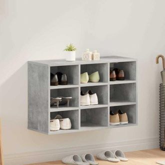 vidaXL Mobile per scarpe Grigio cemento 77.5 x 30 x 51 cm - Vidaxl