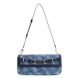 Guess Tassen, Dames, Blauw, ONE Size, Denim, Dovie Flap Schoudertas