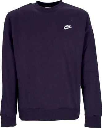 Nike Club Crew BB Sweatshirt - Heren - Sportshirts - Paars - XL - Katoen - Fitness