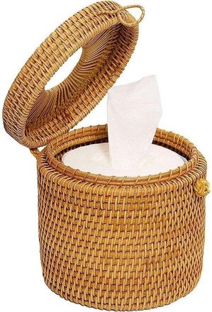 OEM Funda Cuadrada De Rat&aacute;n Para Caja De Pa&ntilde;uelos - Soporte Decorativo Para Pa&ntilde;uelos Para El Hogar Y La Oficina