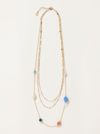 Fat Face FatFace Layered Stone Necklace in Multi Colour