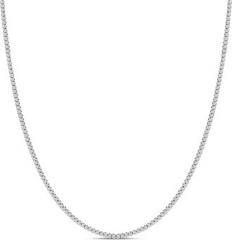 House of Brilliance 14K White Gold 3.0 Cttw Diamond Tennis Necklace