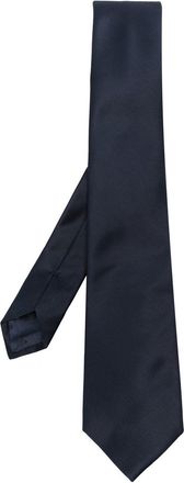 Emporio Armani pointed silk tie - men - Silk - One Size - Blue
