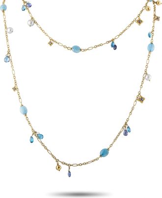 David Yurman 18K Yellow Gold Multi-Gemstone Necklace DY11-070626