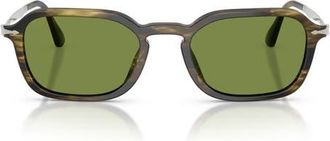 Persol 54mm Phantos Sunglasses in Striped Black /Olive Green at Nordstrom