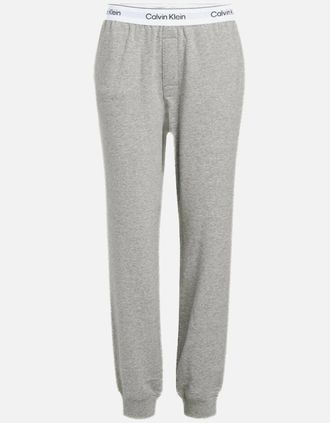 Calvin Klein Womens Modern Cotton Lounge Jogging Bottoms, Grey Heather - Size: 16
