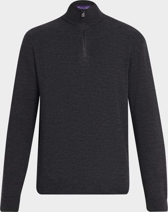 Ralph Lauren Purple Label Men & apos;s Wool Knit Half-Zip Sweater