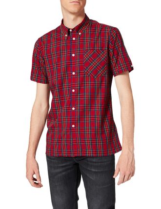 Merc Mens Mack, Shirt, Short Sleeve, Stewart Red, L