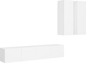vidaXL Vidaxl - 4 Piece tv Cabinet Set White Engineered Wood