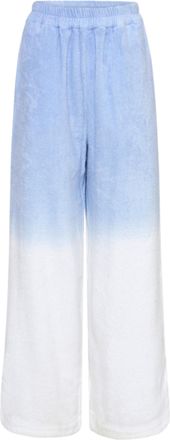 Terry Blue Ombre Capri Towelling Pants Size L