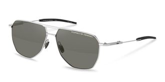 Porsche Design P86005 Polarized B465 Mens Sunglasses Silver Size 61