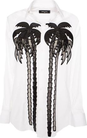 Dsquared2 Stijlvol Overhemd - Dames - Overhemden - Wit - S - Katoen - Overhemden