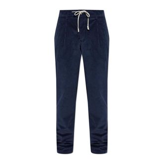Eleventy Slim-fit Trousers, male, Blue, Size: W33 Corduroy Trousers
