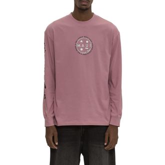 Maui and Sons Chaser Graphic Long Sleeve T-Shirt in Foxglove at Nordstrom, Size X-Large