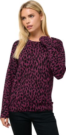 M&Co Petites Petite Berry Animal Print Jumper - Womens Purple