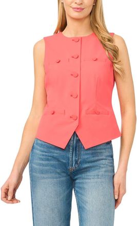 CeCe by Cynthia Steffe Cutaway Vest in Cayenne at Nordstrom, Size 4