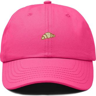 Dalix Croissant Dad Cap in Hot Pink at Nordstrom