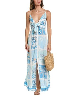 Surf Gypsy Printed Crepe Maxi Dress