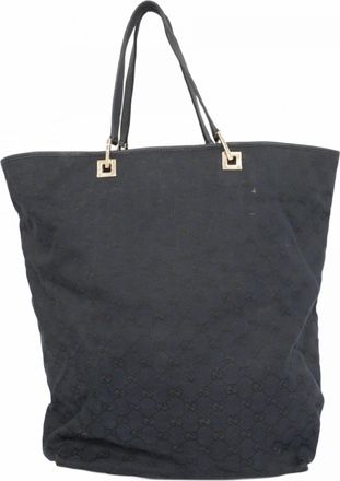 Gucci Black Canvas Tote Bag (Pre-Owned)