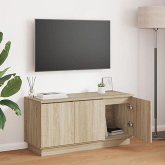 vidaXL Mobile tv con led rovere sonoma 100 x 38 x 49 cm - Vidaxl