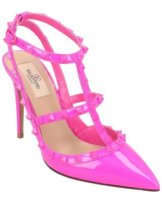 Valentino Womens Calfskin Leather Rockstud Caged Pump, Never Worn (Authentic Pre-Loved)