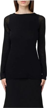 Liviana Conti Stijlvolle Tops en Polos - Dames - Longsleeves - Zwart - M - Tops