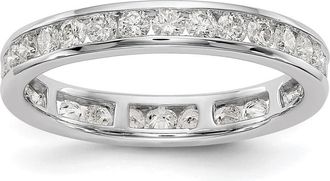 Diamond2Deal 14k Gold 1 Ct Lab Grown Diamond Channel Set Eternity Band Ring